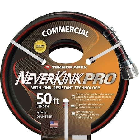 Neverkink PRO Commercial Duty 884450 Garden Hose, 50 ft L 8845-50/8844-050