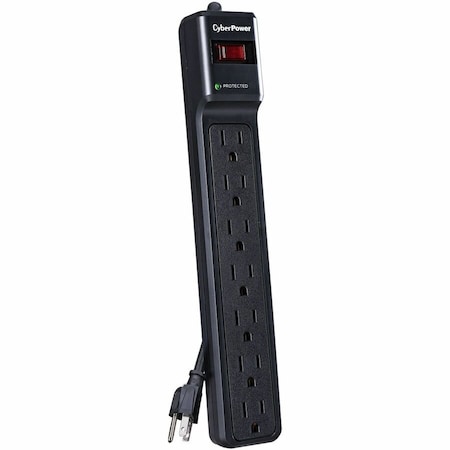 Cyberpower 7 NEMA 5-15R OUTLETS 6 FT CORD 1500 JOULES EMI/RFI $125K CEG CSB706