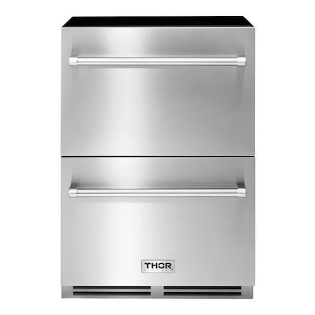 Thor 24'' Under Counter Double Door Refrigerator TRF24U