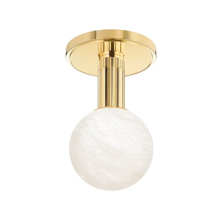Hudson Valley Lighting Murray Hill 1 Light Flush Mount 4.5 In. Aged Brass 9280-AGB