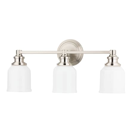 Hudson Valley Lighting Windham 3 Light Bath And Vanity 22.5 In. Satin Nickel 3403-SN