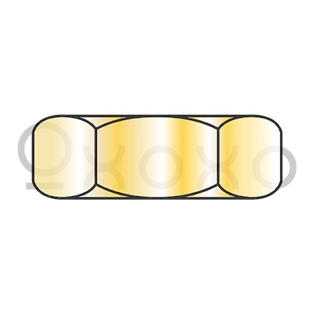 Oxoxo 8-32X1/4X3/32 Small Pattern Hex Machine Screw Nut Zinc Yellow, 10000PK 317849
