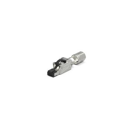 Cable Wholesale Cat8 Toolless Shielded RJ45 Plug for solid/stranded cable, 22-26 AWG conductors, 6.5-8.5mm OD 31D0-80000