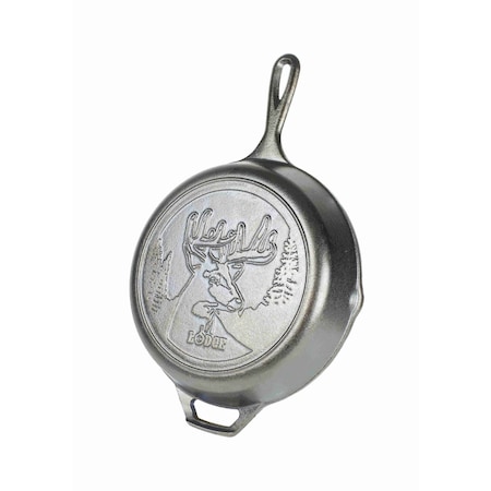 Lodge Wildlife Series 10.25 Inch Cast Iron Deer Skillet, 3PK L8SKWLDR