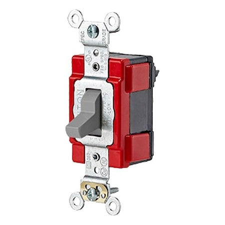 Leviton Wall Switch, 1 hp, Toggle, 20 A, Gray M1221-GY