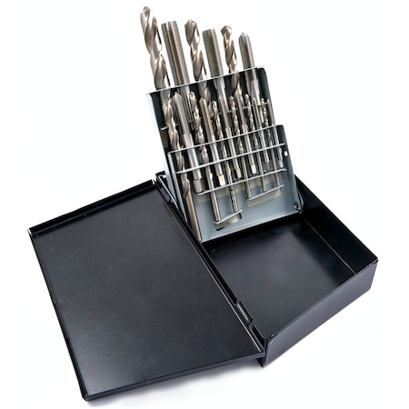 Hhip 18 Piece #6-1/2in High Speed Steel Tap and Drill Combo Set 1011-0019