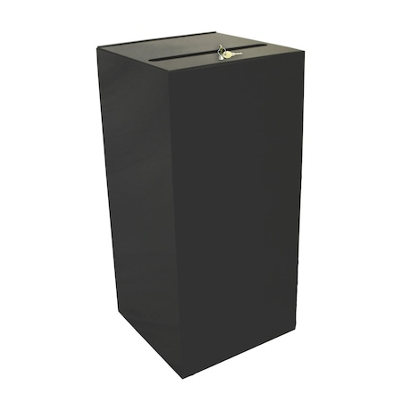 Witt Industries 32 gal Square Confidential Document Receptacle, Charcoal, Metal 32MSR-CB