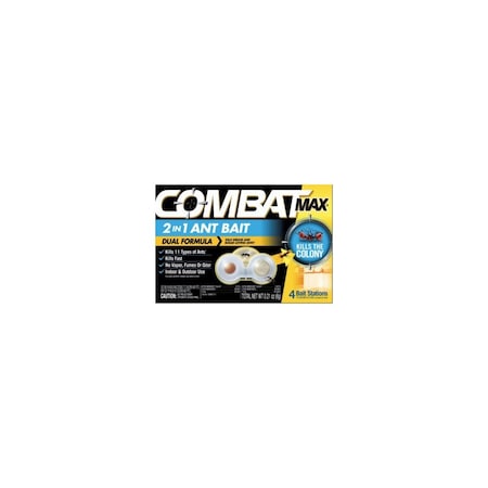 Combat Dual Formula Ant Killer Bait, Indoor/Outdoor Use, 4 Stations 2933412