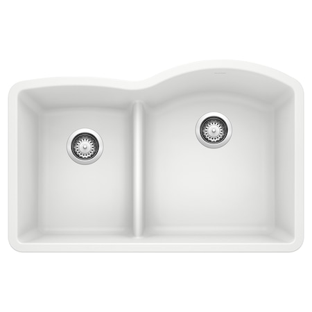 Blanco Diamond 1-3/4 Low Divide Reverse, White 441603