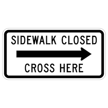 Sign Solutions Usa Traffic Sign, 24 in Width, Aluminum Sign, Horizontal Rectangle DUS10HWT2412R9-11Ra