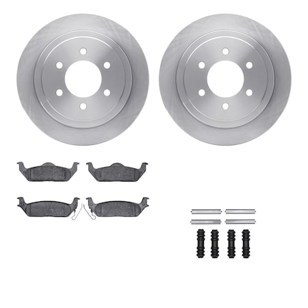Dynamic Friction Co DFC Brake Rotor with 5000 Brake Pads and Hardware Kit 6512-99556