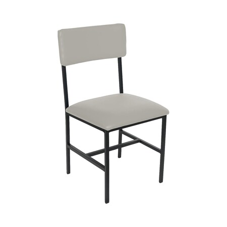 Bfm Seating Meghan Side Chair, Grade 4 Upholstered Seat & Back - Steel Frame - Sand Black Finish JS33CM2157-2157SB