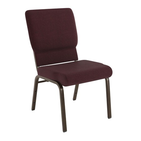 Flash Furniture 18.5"W Stacking Church Chair in Plum Fabric, 4PK 4-FD-CH02185-GV-005-GG