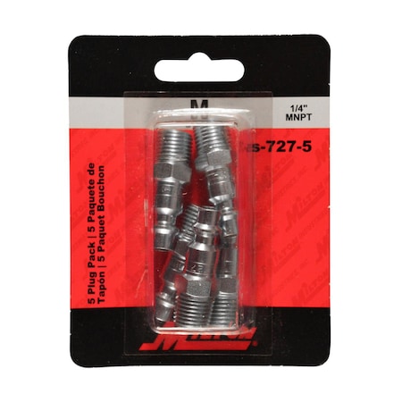 Milton 14 Male Plug MStyle, 5PK MILS-727-5
