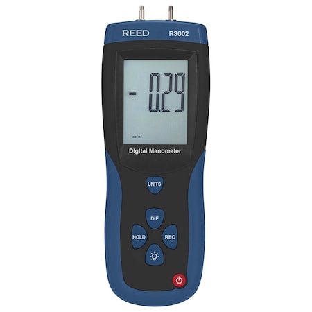 Reed Instruments Digital Manometer, Gauge / Differential, 5psi R3002