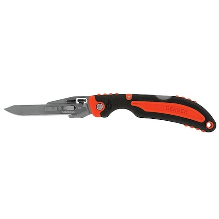 Gerber Folding Pocket Knife, 2.8 in L Blade, Orange Handle 31-002736N