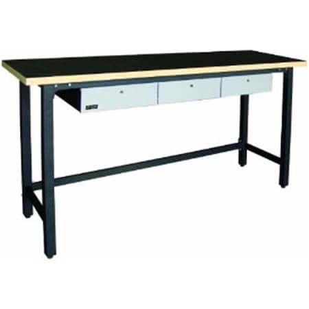 Chesterfield Steel Workbench With 3 Drawers And 79Inch Wood Top CH123541