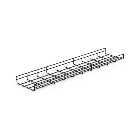 Kable Kontrol Wire Mesh Cable Tray - 8 in W x 2 in D x 10 in L - Black Coated, 60PK KK-8X2X10-BK-60