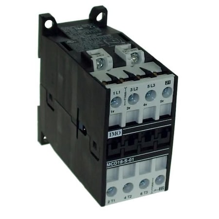 Imo Automation Contactor 3 Pole Open 7.5kW 18A AC3, 1 Normally Closed MCD18-S-01=24