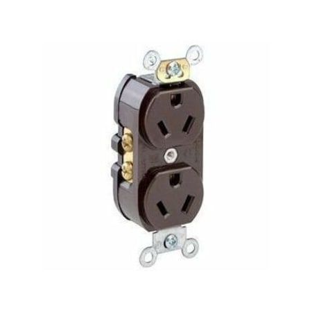 Leviton Straight Blade Receptacle, 7-15R, 15 A, 277V AC, 2 Pole, 3 Wire, Flush Mount, Self-Grounded 5585