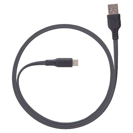 Ventev Flat Usb A To Usb C High Speed Tangle-free Cable 3.3ft, Gray FC3-GRYBX-266510