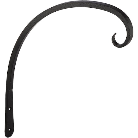 Panacea 8'' Black Powder-Coated Curved Wrought Iron Hanging Plant Bracket 89408