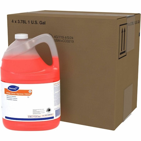 Diversey Floor Cleaner, Neutral, 1 gal, Jug, Concentrated, Citrus 101109753