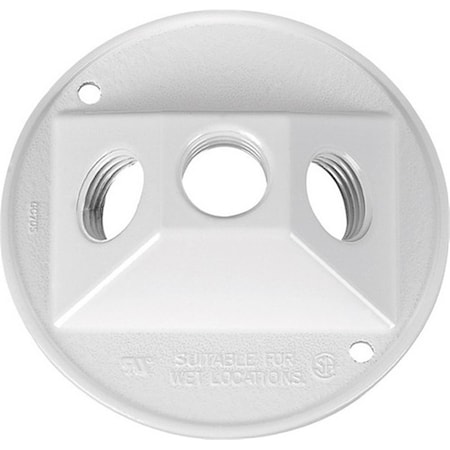 Sigma 14383WH 4.25 in. White Round Weatherproof Outlet Box Cover 3425428