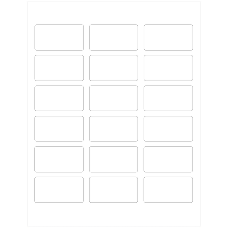 Elevate Packaging 2.375 x 1.25 in. Compostable Rectangle Labels, Blank Layflat Sheets, White, 25PK LC0004