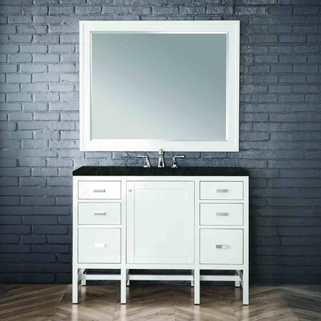 James Martin Vanities Addison 48" Single Vanity, Glossy White, w/ 3 CM Phantome Eclos Top E444-V48-GW-3PHT