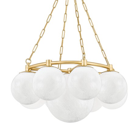 Hudson Valley Lighting Thornwood 9 Light Chandelier 29.25 In. Aged Brass 5229-AGB