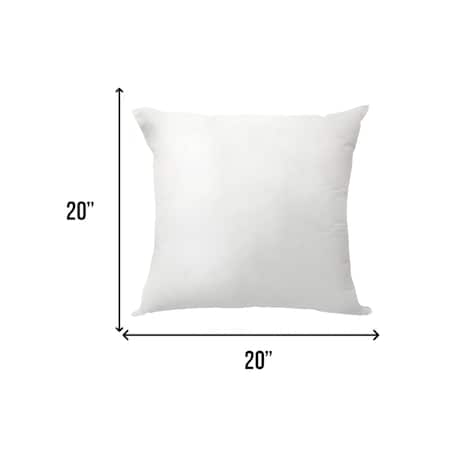 Homeroots 20" White Down Feather Throw Pillow Insert 534267