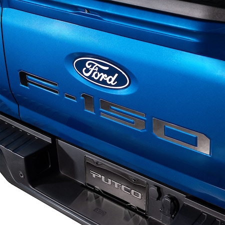 Putco Tailgate, Licensed Ford F-150 Letters; Tailgate; Polished; Stainless Steel; Tape-On 55564FD