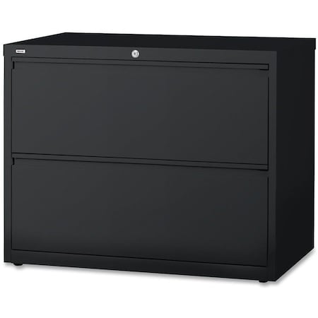 Hirsh 30" W 2 Drawer Lateral File Cabinet, Black, Letter, Legal, A4 14971