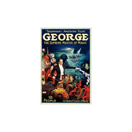 Homeroots George the Supreme Vintage Magic Unframed Print Wall Art 393326