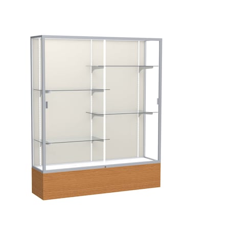 Ghent Floor Display Case 60x72x16, White, Satin 2075WB-SN-MK