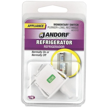 Jandorf Switch, 12/16 A, 125/250 V, SPST, Tab Terminal, White 61010
