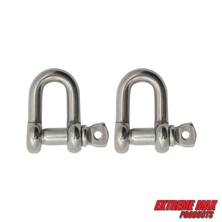 Extreme Max 3006.8276.2 BoatTector Stainless Steel Chain Shackle - 5/8", 2-Pack 3006.8276.2