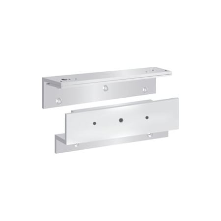 Security Door Controls Top Jamb Z Bracket Mounting Kit for 1581 Single Maglocks, 628/US28 Satin Aluminum TJ81-V