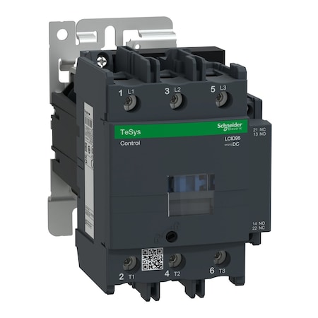 Schneider Electric IEC Magnetic Contactor, 1NC/1NO, 24V DC, 3 P, Non-Reversing, Screw Clamp LC1D95BD