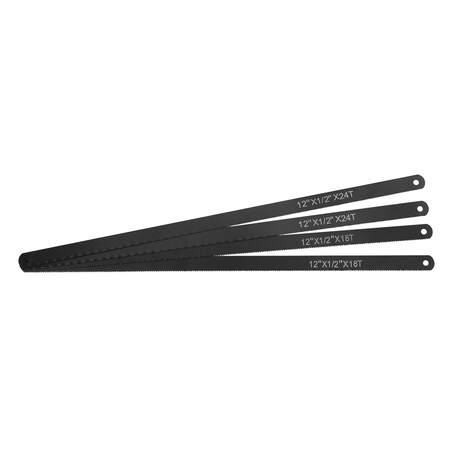 Performance Tool 4-Pc 12 In Hacksaw Blades, W741C W741C