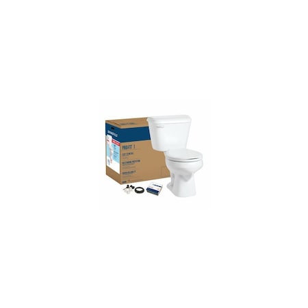 Mansfield Complete Toilet Alto Pro-Fit 1 1.28 gal White Round White 4130CTK