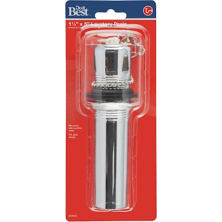 Do It Best 1-1/4'' Chrome-Plated Brass Bathroom Sink Drain with Overflow DIB19PC