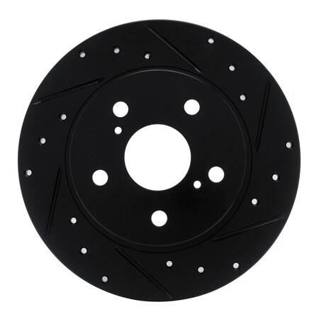 Dynamic Friction Co DFC Brake Rotor - Drilled and Slotted - Black 633-91000R