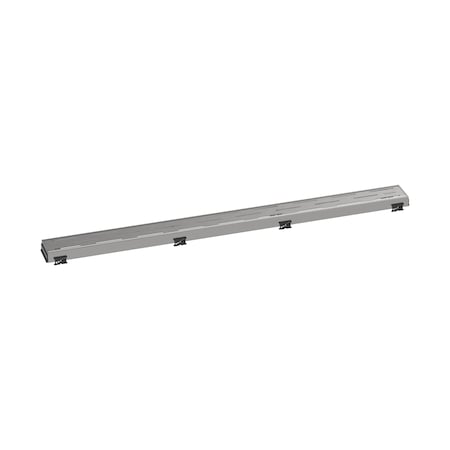 Hansgrohe RainDrain Match Classic Trim Classic 35 1/4" w/ Height Adjustable Frame in Brushed Stainless Steel 56122801