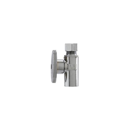 Master Plumber Straight Supply Stop Valve, Chrome, 1/2-In. Copper Sweat x 3/8-In. O.D. Compression MP2781PCLF