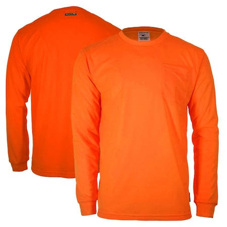 Dome75 Hi-Vis Long Sleeve Shirt, Non-ANSI/Enhanced Visibility, 100% Polyester Birds-Eye Mesh, SM DSL1401