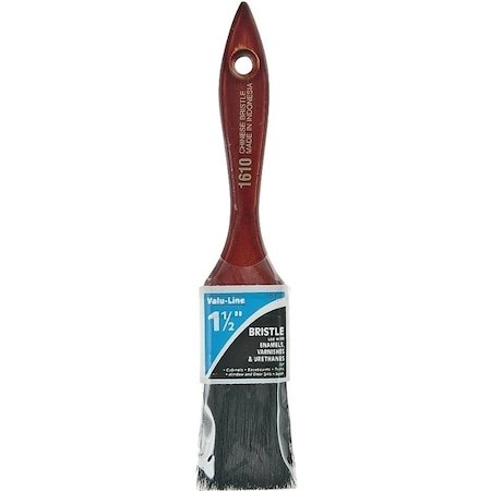 Linzer -1.5 Varnish/Wall Brush, 1-1/2 in W, 2 in L Bristle, China Bristle, Varnish Handle 1610