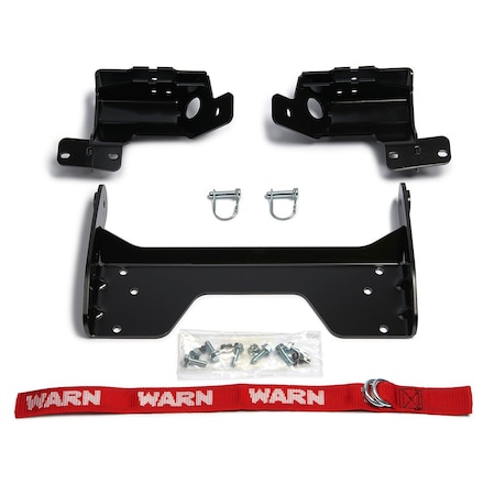 Warn Front Plow Mounting Kit with Bracket and Hardware Black 95850
