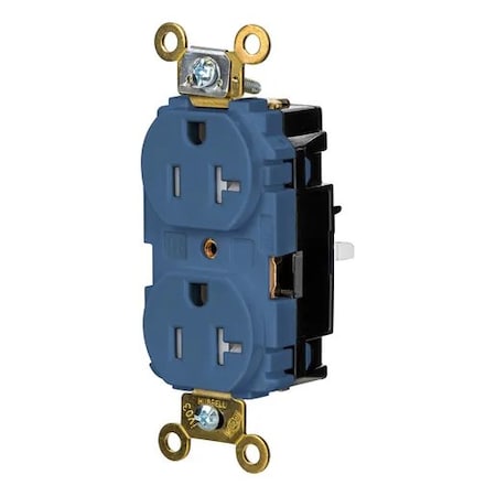 Hubbell Wiring Device-Kellems Straight Blade Receptacle, 5-20R, 20 A, 125V AC, 2 Pole, 3 Wire, Surface Mount, Grounded HBL5362STBLTR